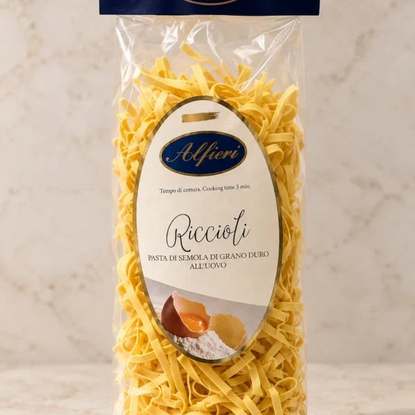 Alfieri Riccioli kiaušininių makaronų pakuotė