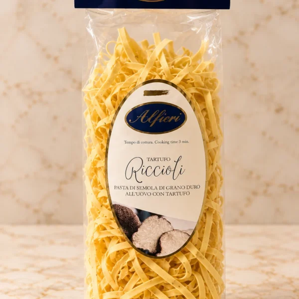 Alfieri Riccioli Tartufo kiaušininių makaronų su trumais pakuotė